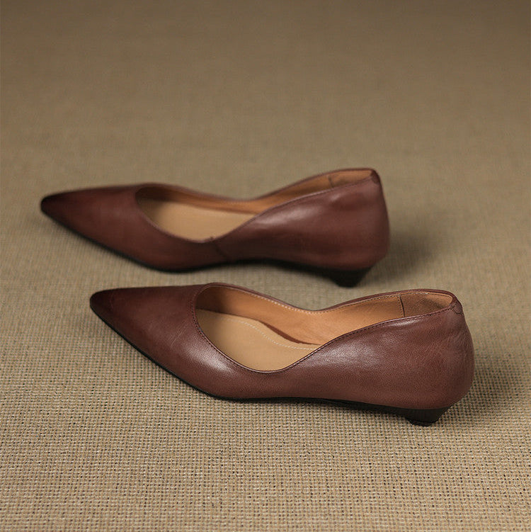Ballerines en Cuir Véritable Arla