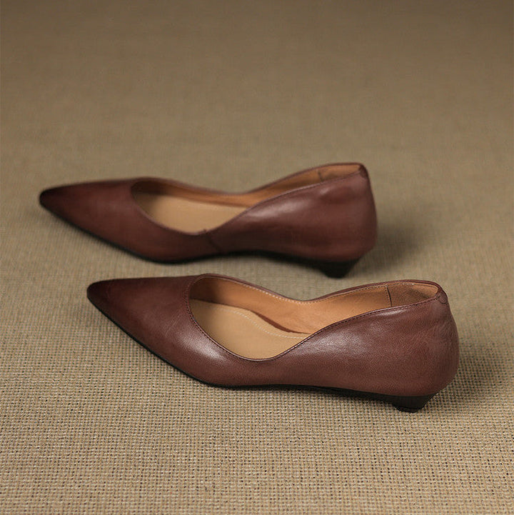 Ballerines en Cuir Véritable Arla