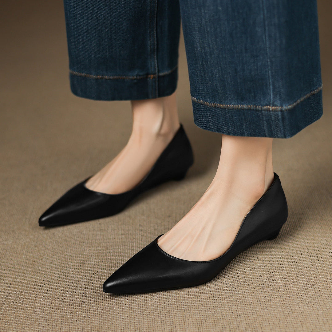 Ballerines en Cuir Véritable Arla