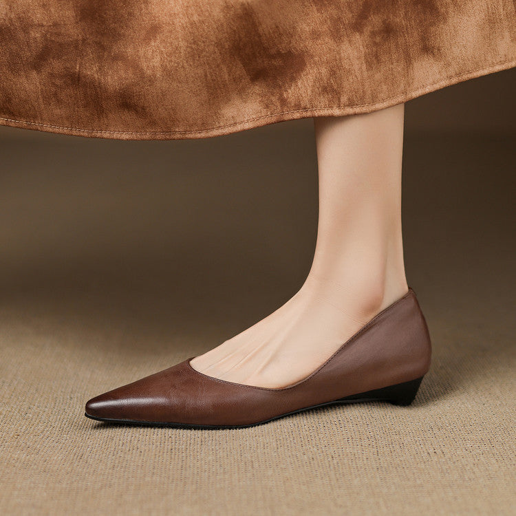 Ballerines en Cuir Véritable Arla