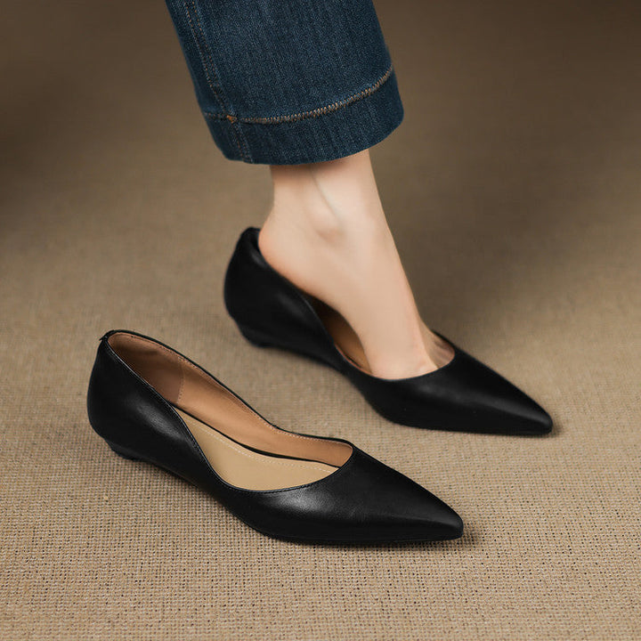 Ballerines en Cuir Véritable Arla