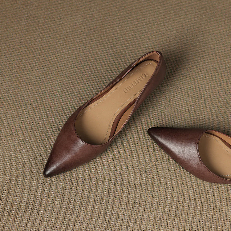 Ballerines en Cuir Véritable Arla