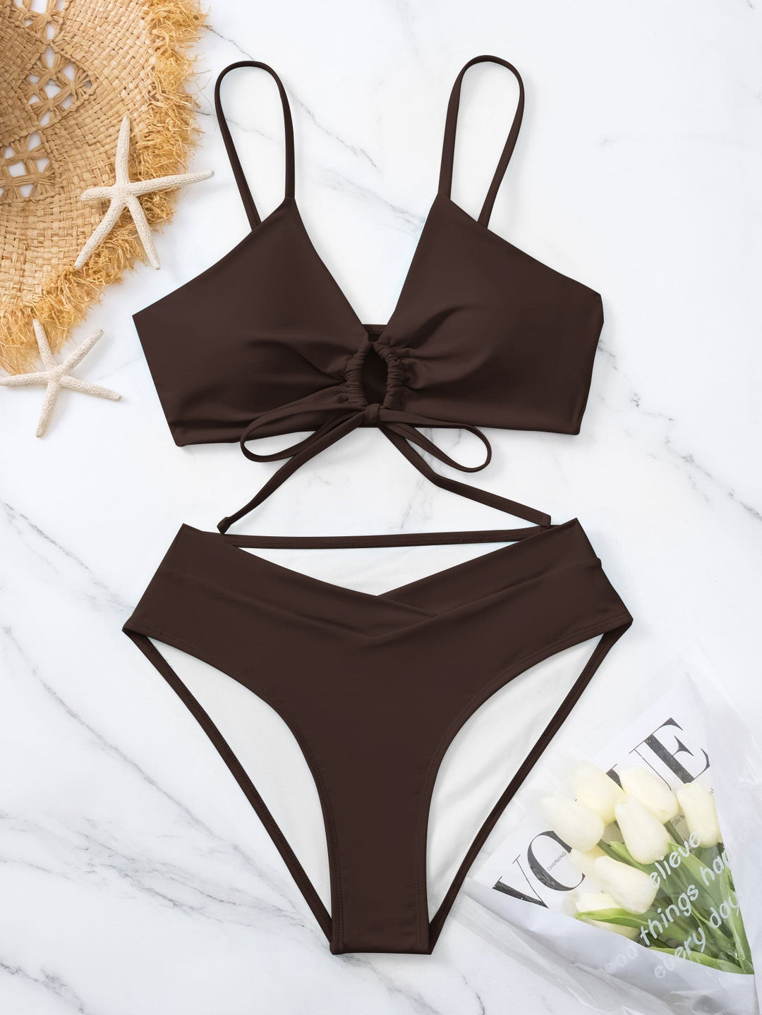 Beatrice | Ensemble de bikini deux pièces à nouer à l'avant