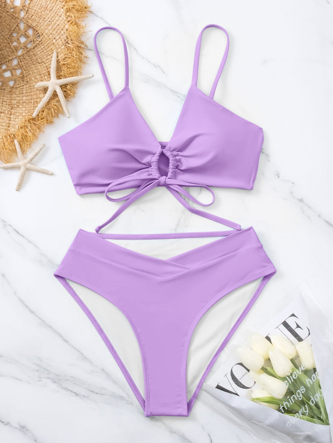 Beatrice | Ensemble de bikini deux pièces à nouer à l'avant
