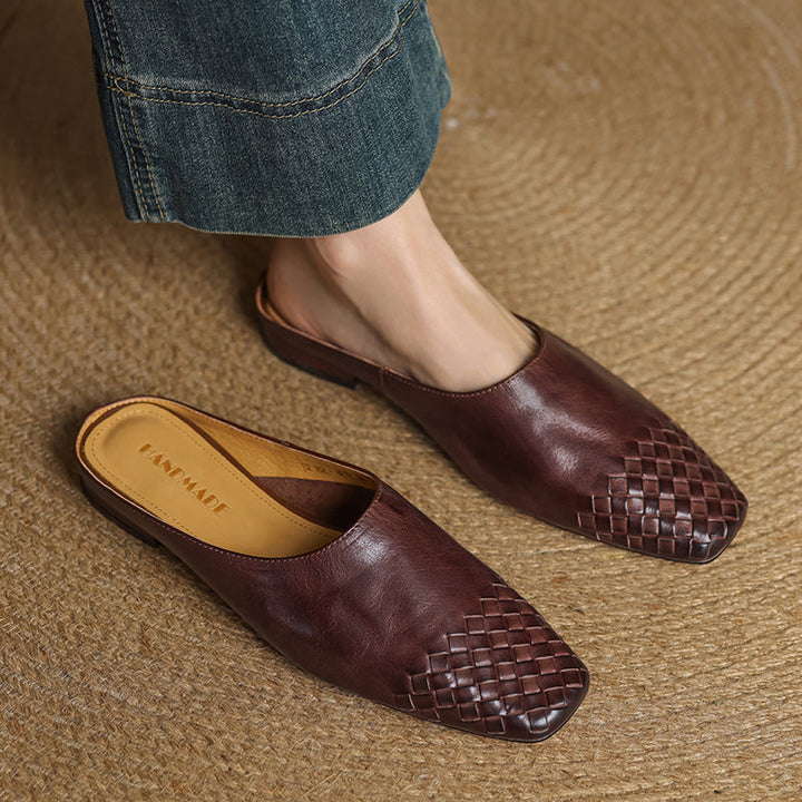 Mules en Cuir Véritable Viola