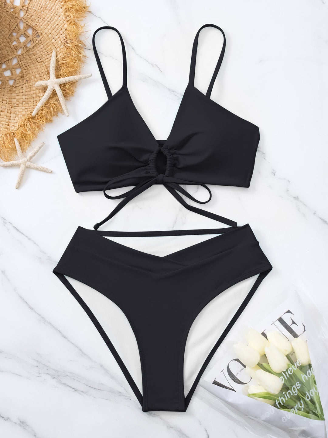 Beatrice | Ensemble de bikini deux pièces à nouer à l'avant