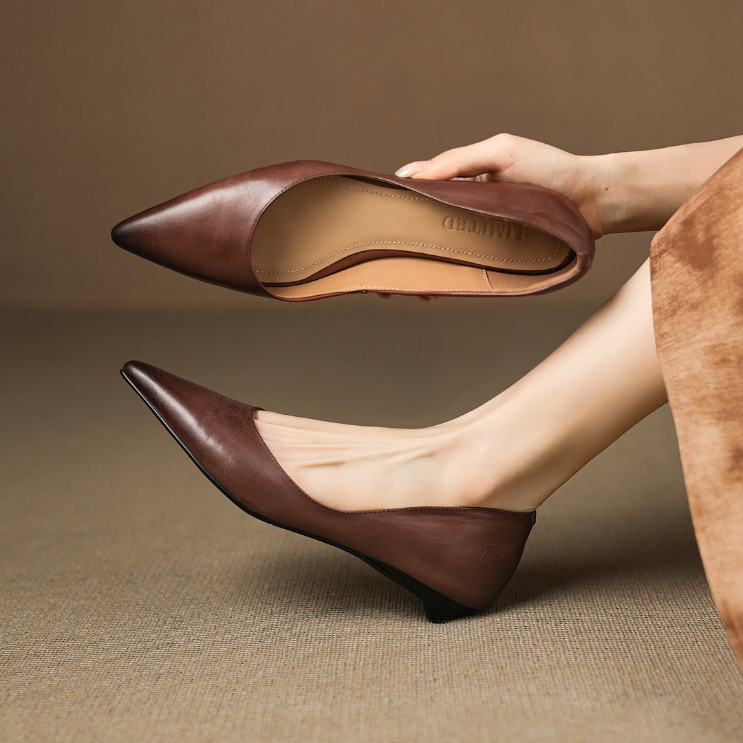 Ballerines en Cuir Véritable Arla
