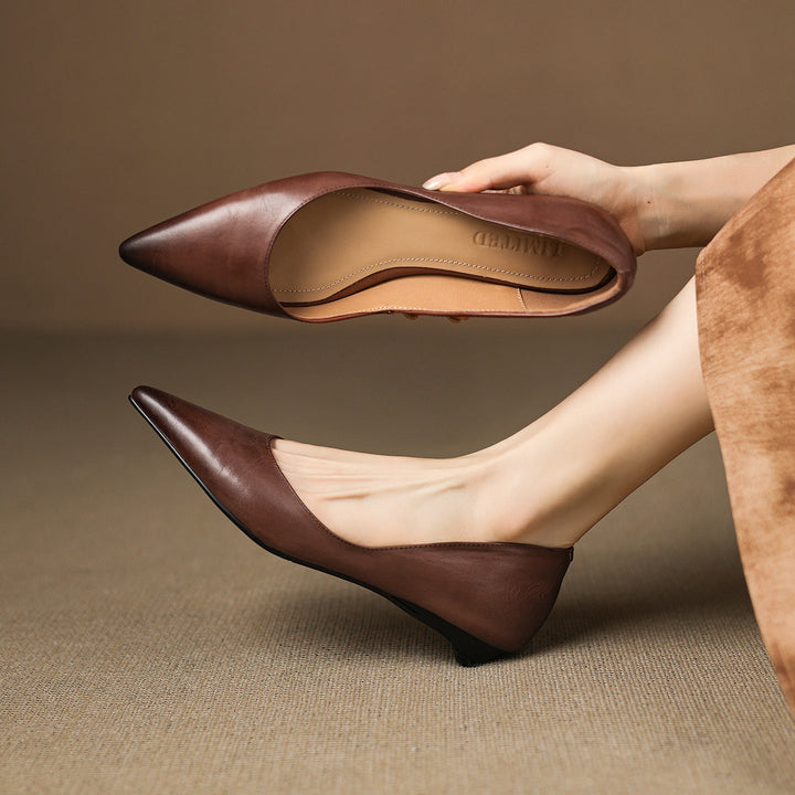 Ballerines en Cuir Véritable Arla