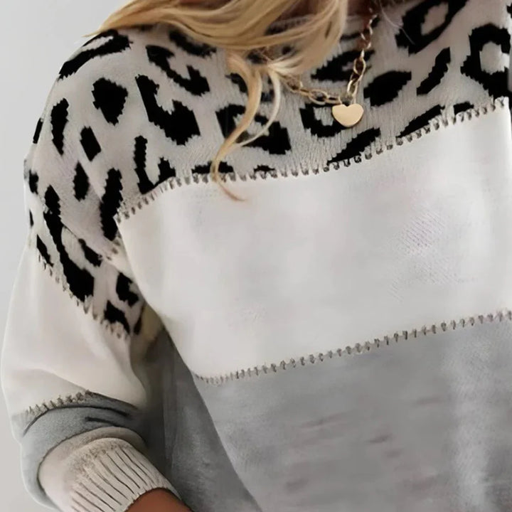 Paschalina | Sweter w panterkę na co dzień
