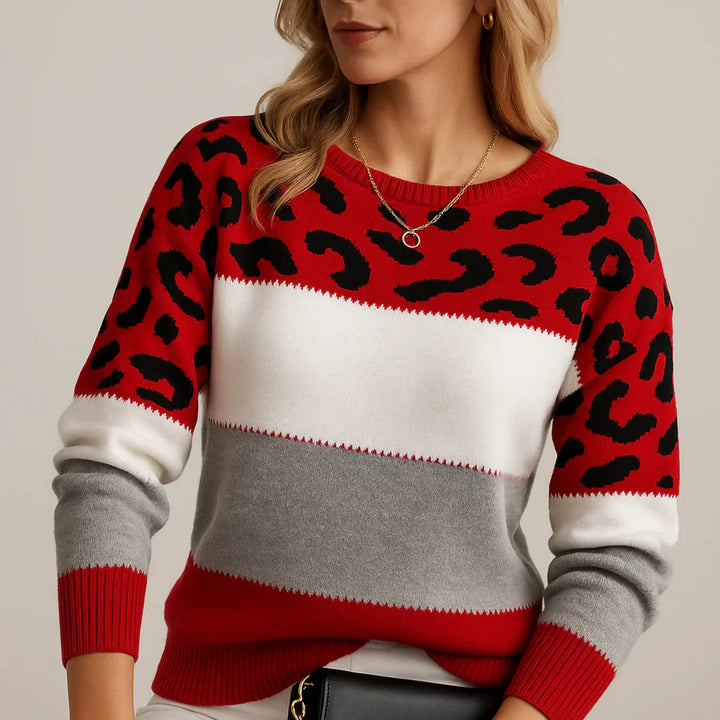 Paschalina | Sweter w panterkę na co dzień