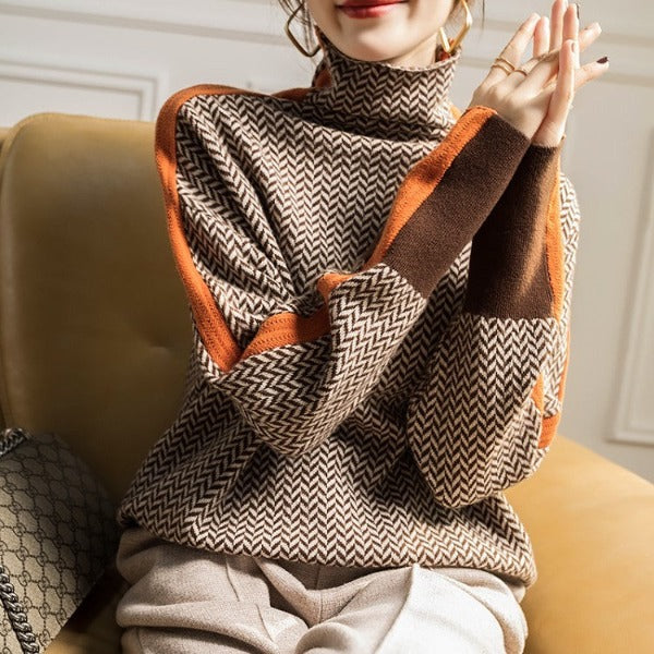 Regina | Sweter z wysokim kołnierzem