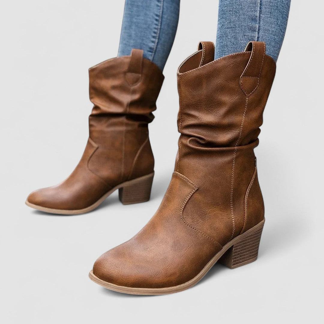 Vivian – Bottes en cuir orthopédique