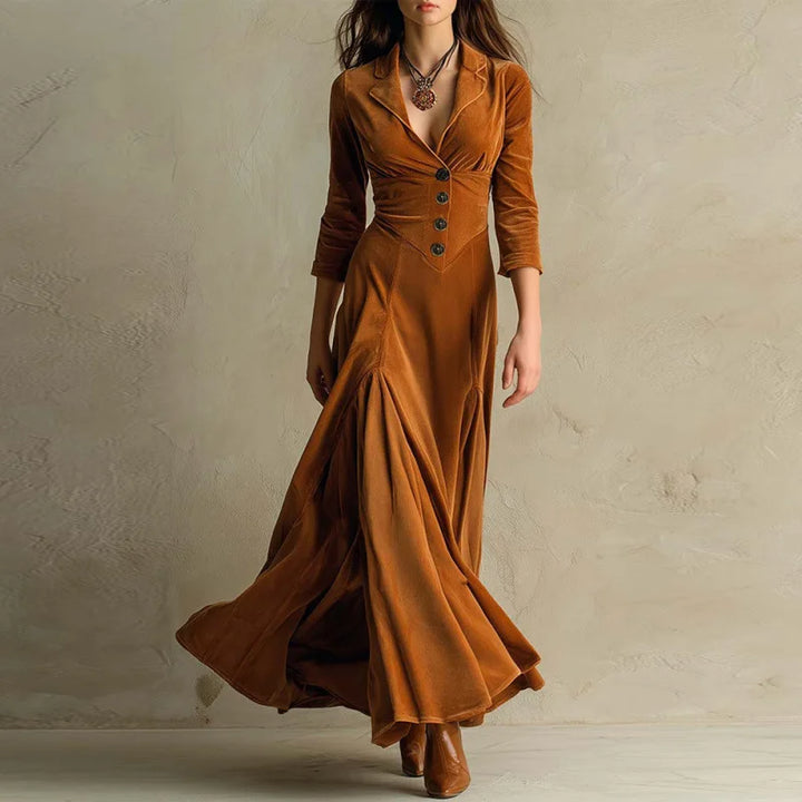 Anna | Robe Longue en Velours