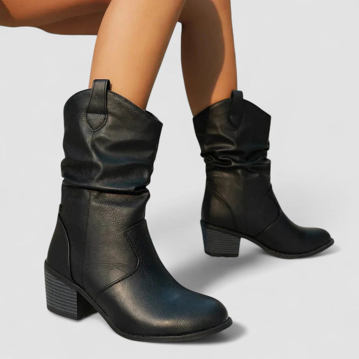 Vivian – Bottes en cuir orthopédique