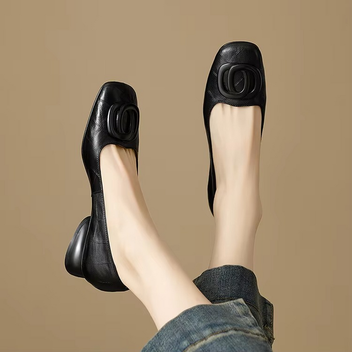 Ballerines en Cuir Opium