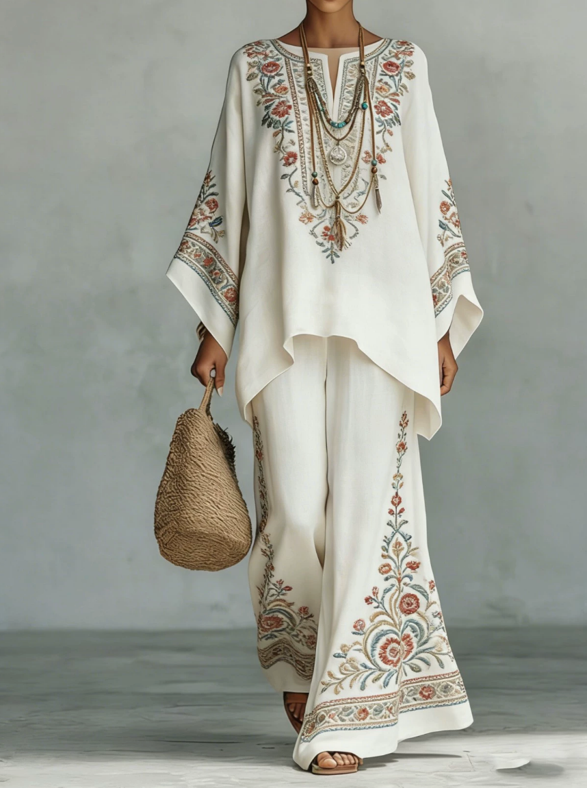 Céline | Ensemble en Lin Élégant Deux Pièces