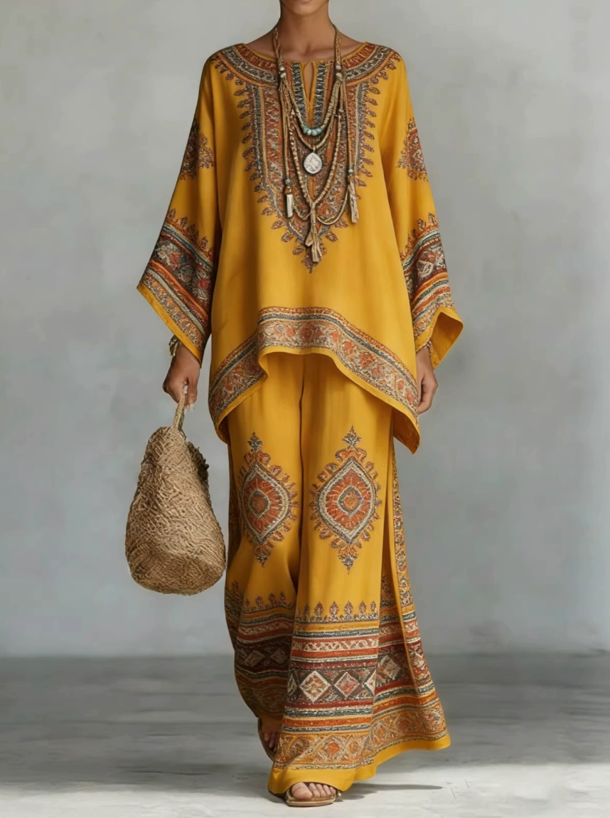 Céline | Ensemble en Lin Élégant Deux Pièces