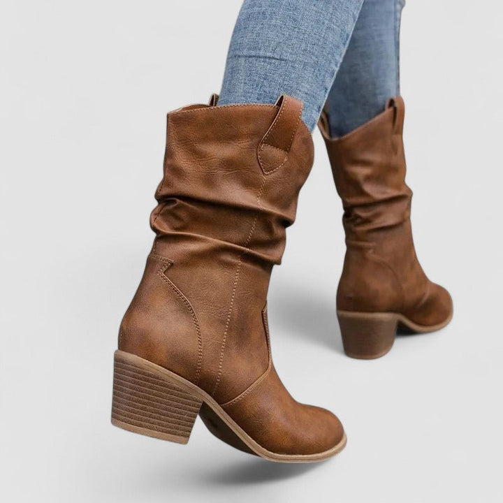 Vivian – Bottes en cuir orthopédique
