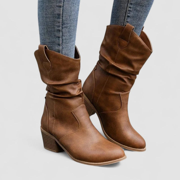 Vivian – Bottes en cuir orthopédique