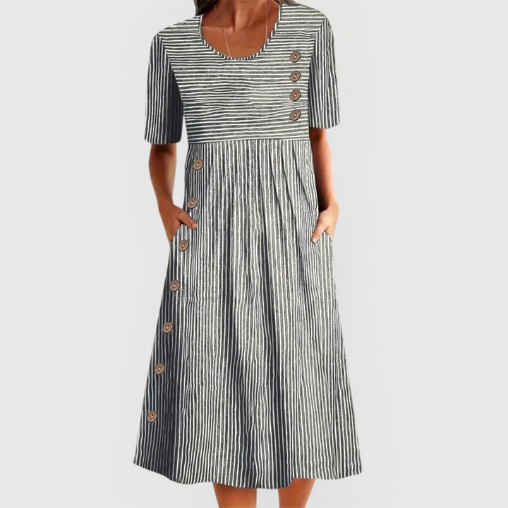 Lillian | Robe Midi Rayée