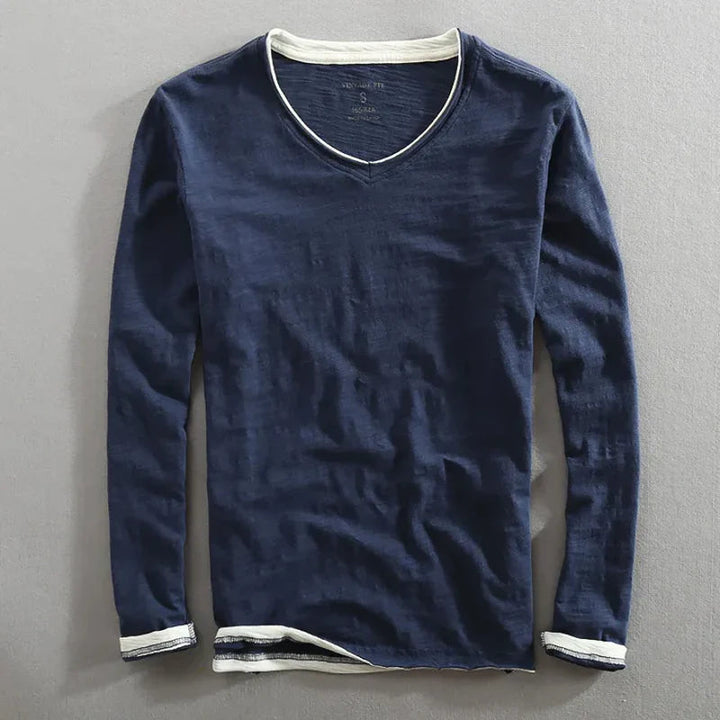 Natan – Bawełniany T-shirt z długim rękawem