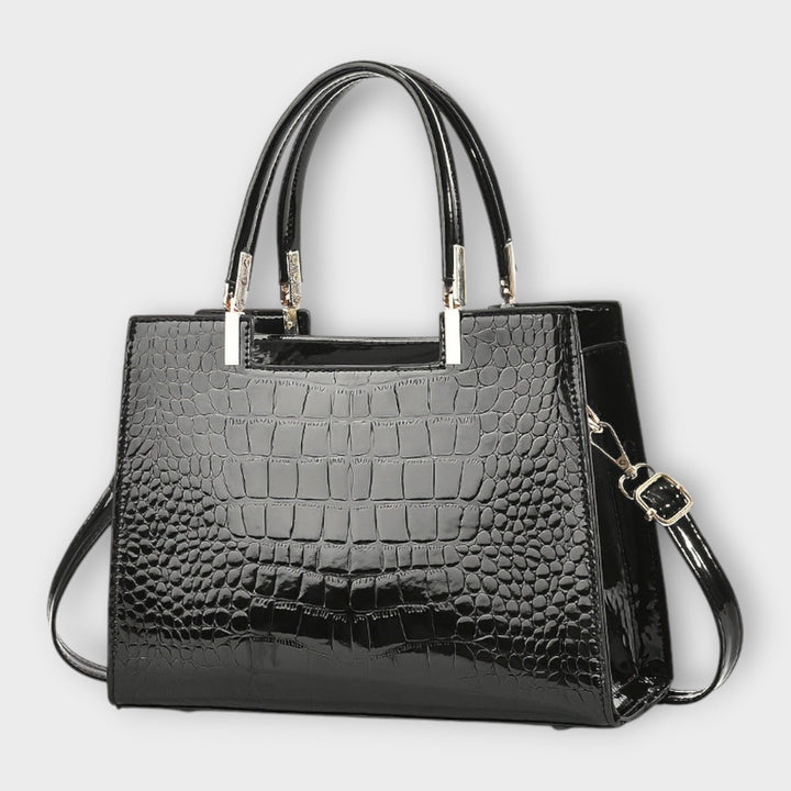 Sac à main en cuir crocodile brillant