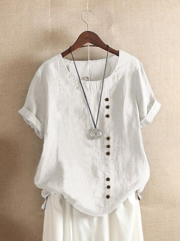 Blouse Aérée avec Patte de Boutonnage