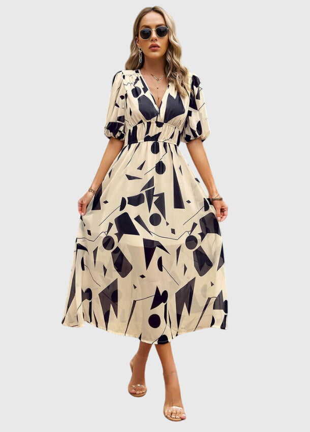 Joyce | Robe Midi Florale Flatteuse