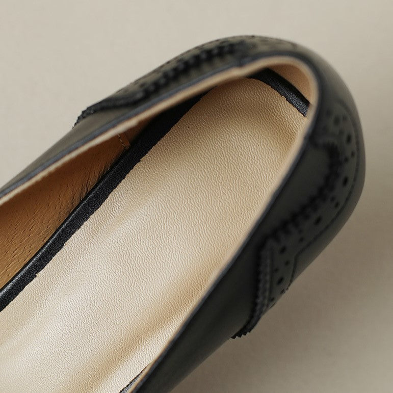 Célora Pompes en Cuir avec Ruban