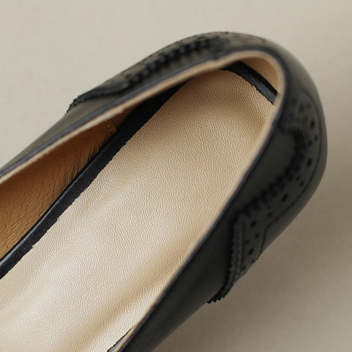 Célora Pompes en Cuir avec Ruban