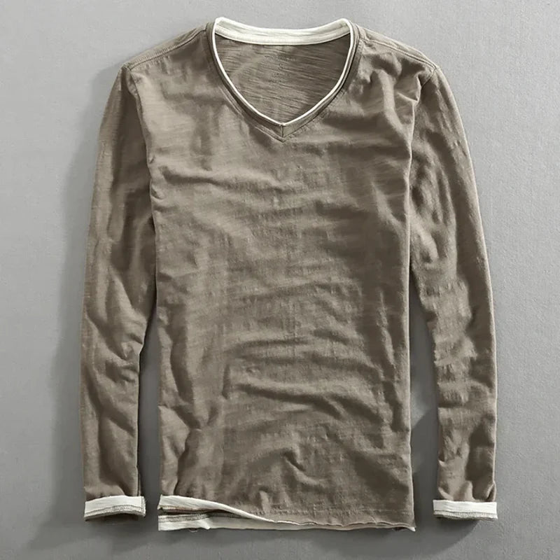Natan – Bawełniany T-shirt z długim rękawem