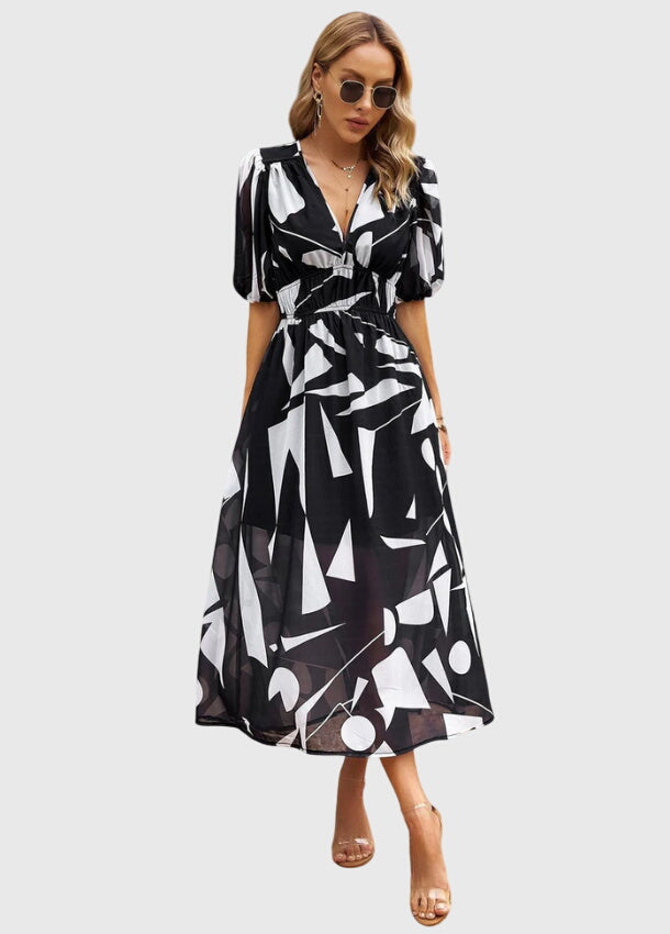 Joyce | Robe Midi Florale Flatteuse