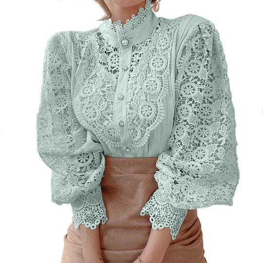 Tove | Chemise à manches longues avec dentelle et détails