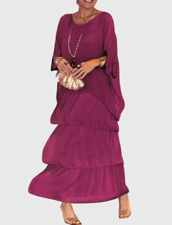 Bernadette | Robe Élégante Longue et Fluide
