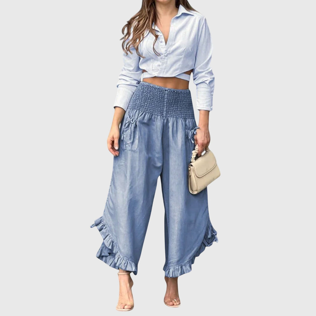 Clara | Pantalons Décontractés avec Plis à la Mode