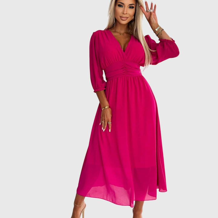 Norma | Robe en Chiffon Soie Léger