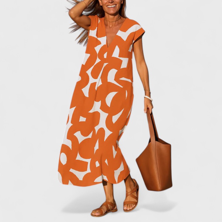 Julie | Robe fluide à col en V