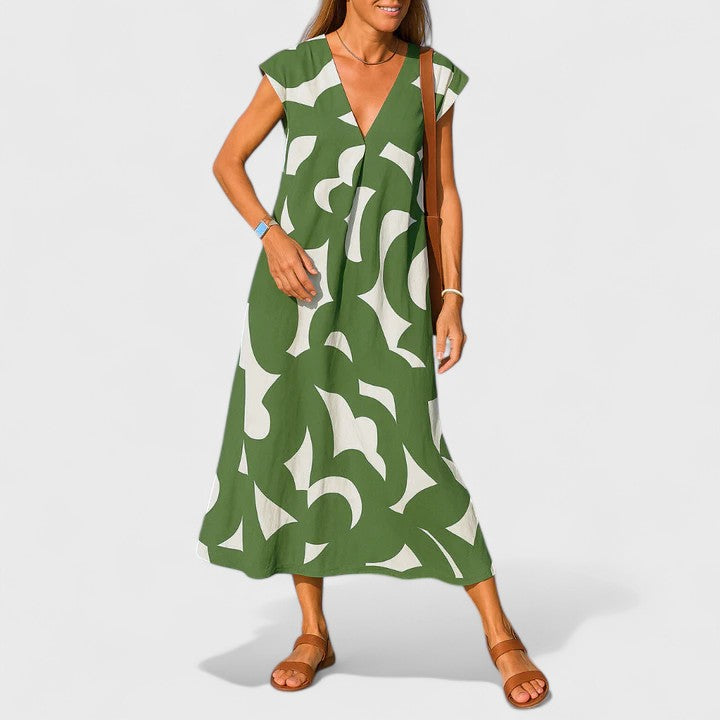 Julie | Robe fluide à col en V