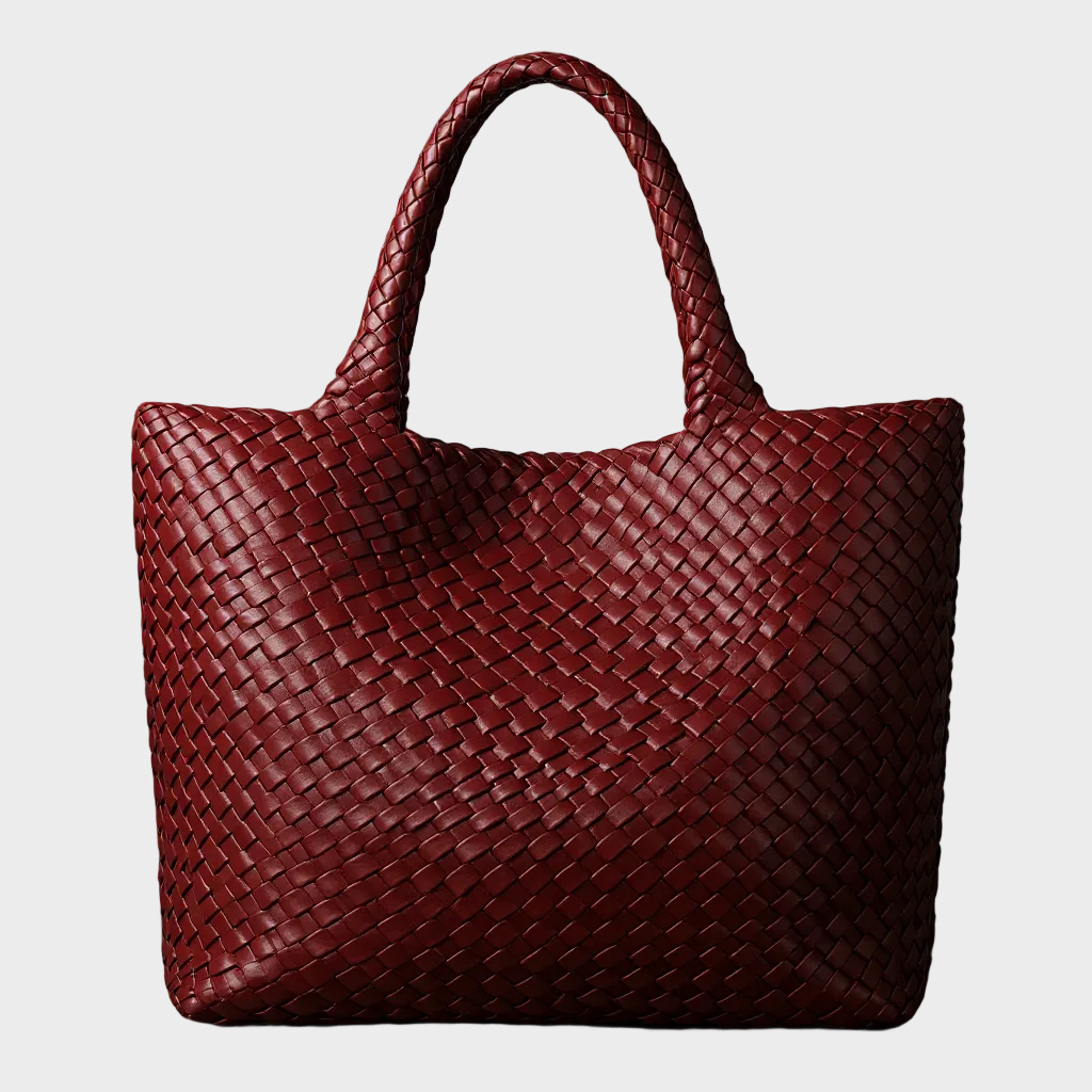 Sac fourre-tout en cuir tissé à la main Lana