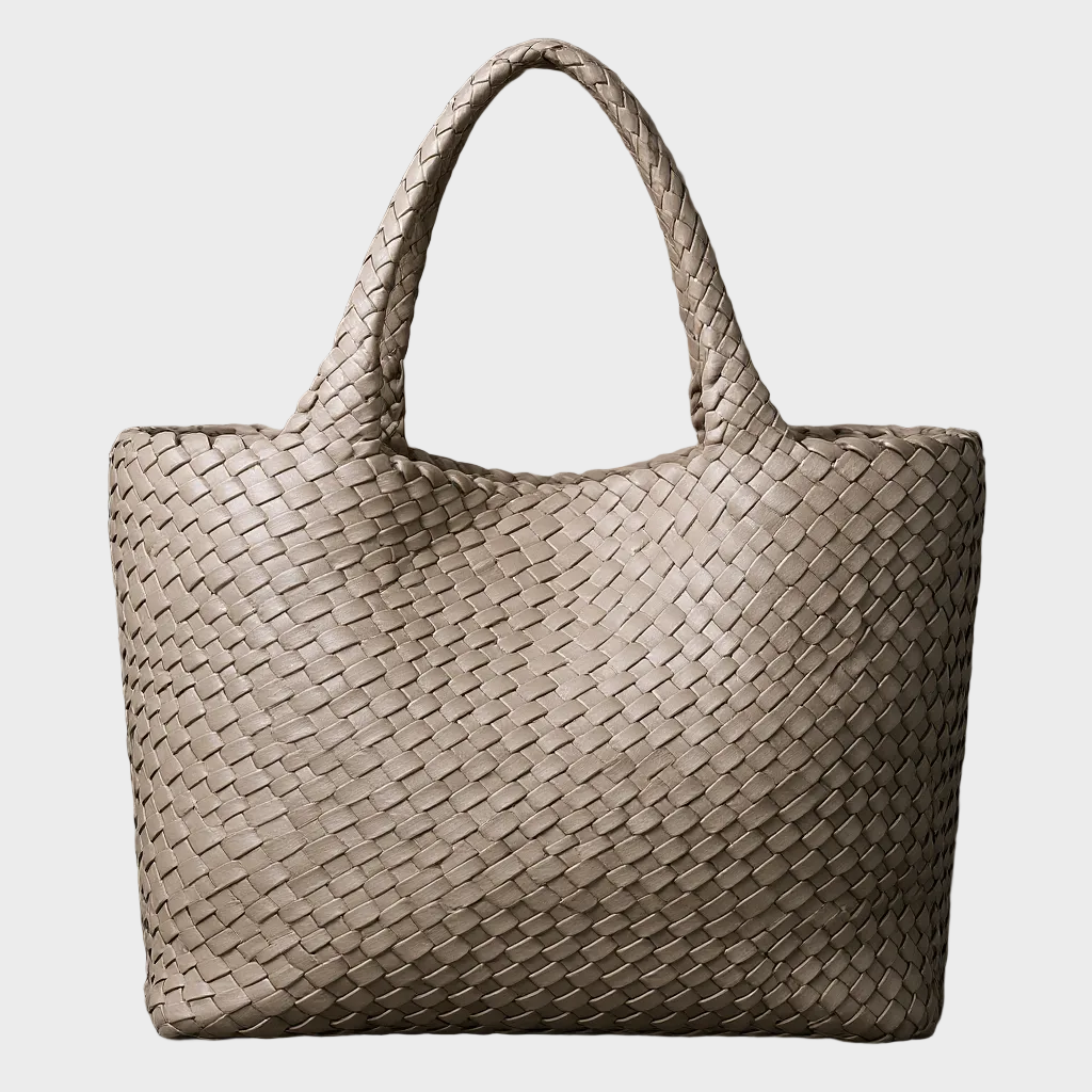 Sac fourre-tout en cuir tissé à la main Lana