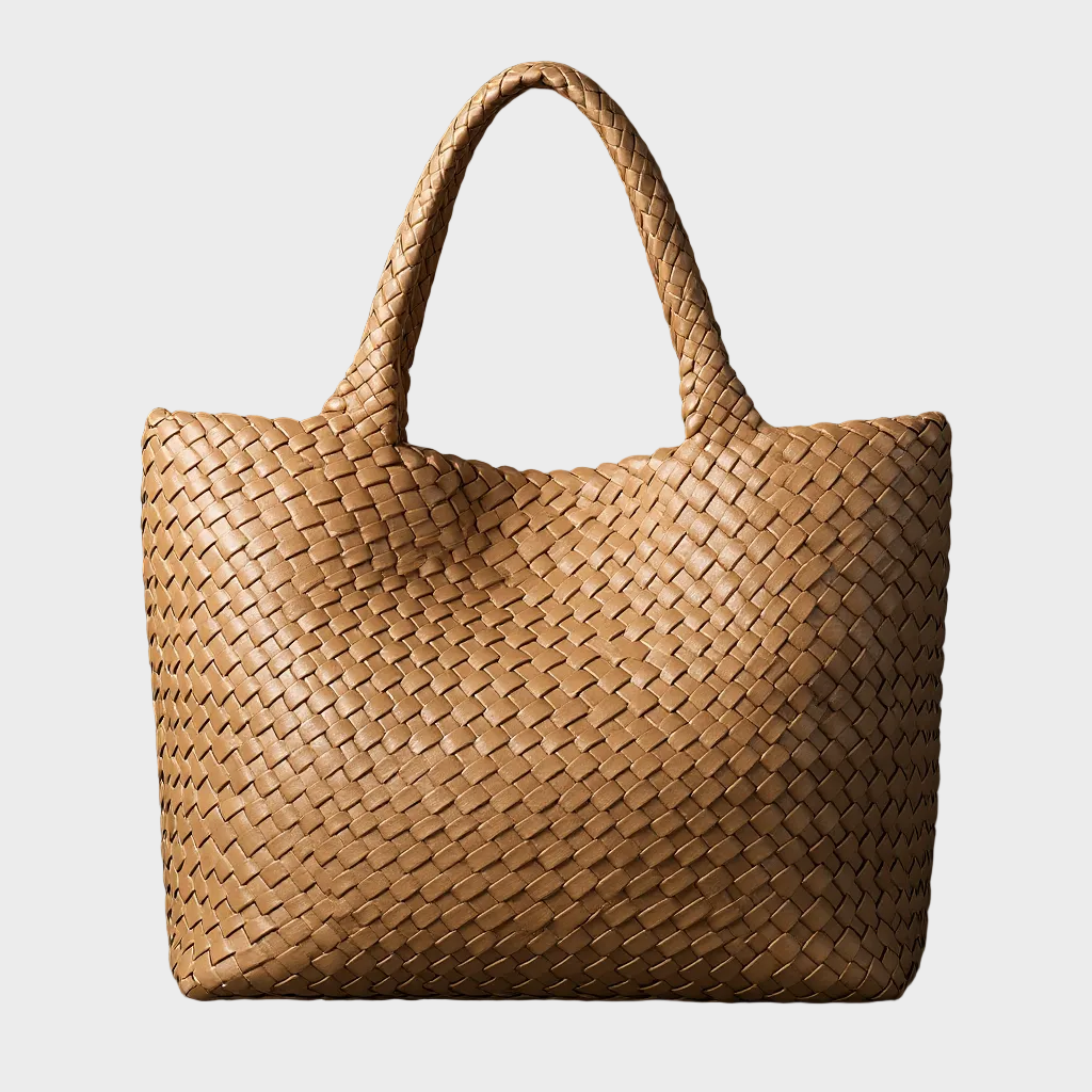 Sac fourre-tout en cuir tissé à la main Lana