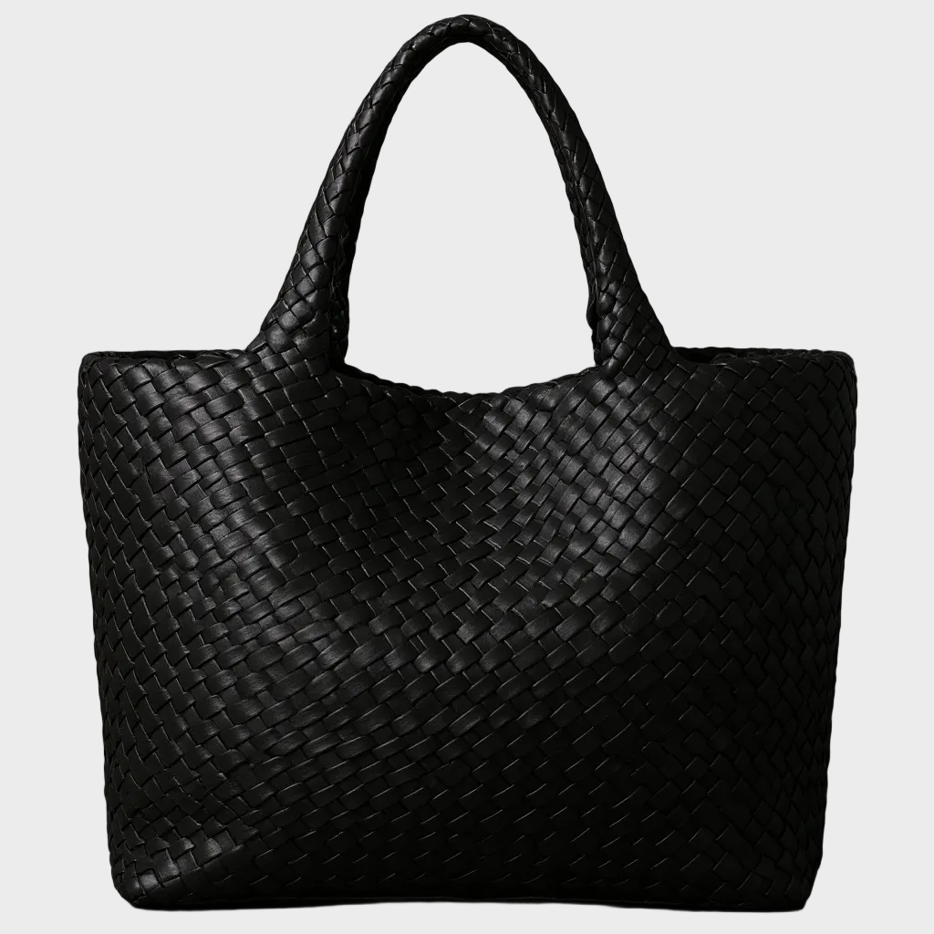 Sac fourre-tout en cuir tissé à la main Lana