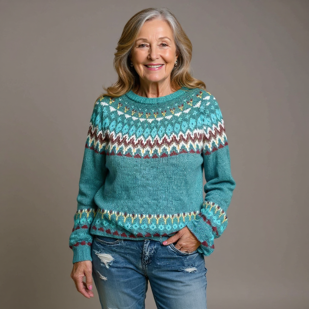 Sofia | Vintage Islandzki Sweter z Wełny