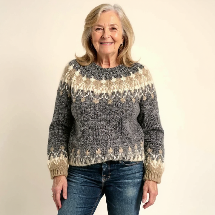 Samantha | Vintage Islandzki Sweter Wełniany