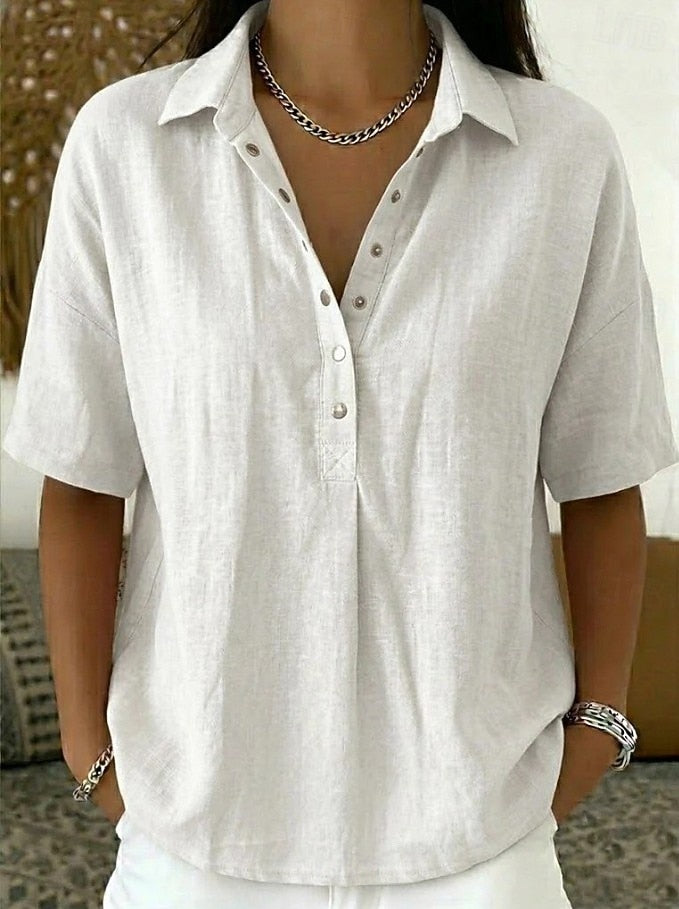 Willow | Blouse avec Col et Détails Boutonnés