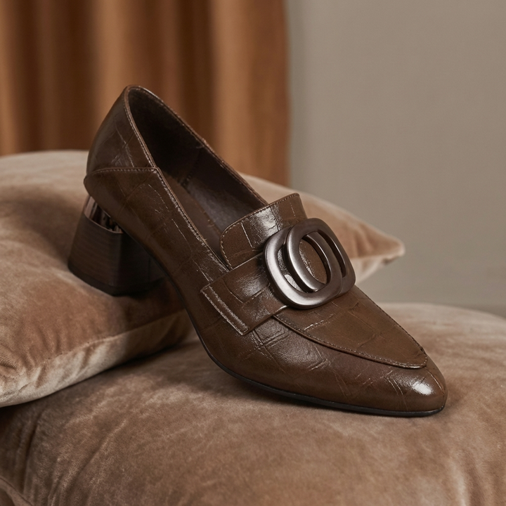 Talons Mocassins en Cuir Valora