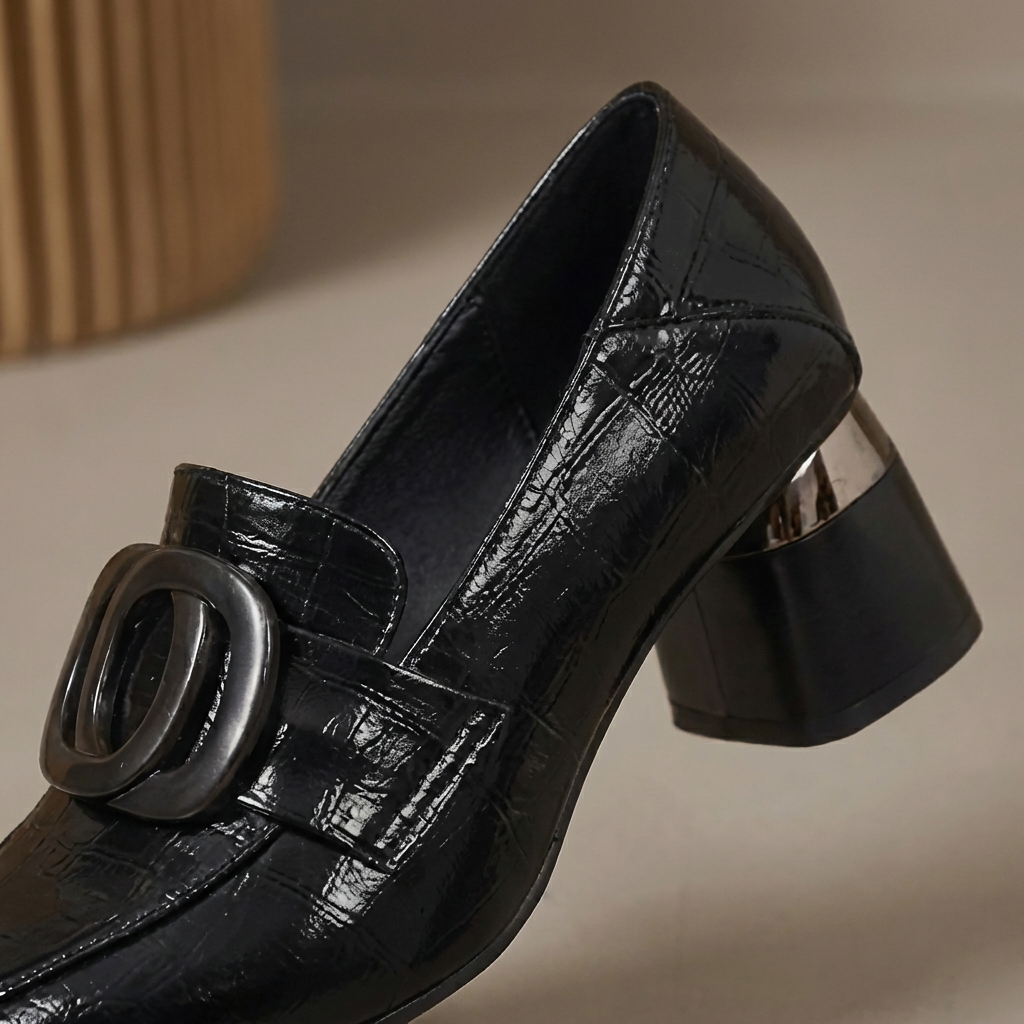 Talons Mocassins en Cuir Valora