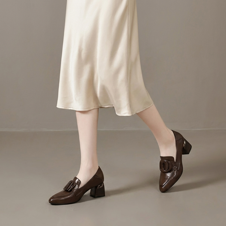 Talons Mocassins en Cuir Valora