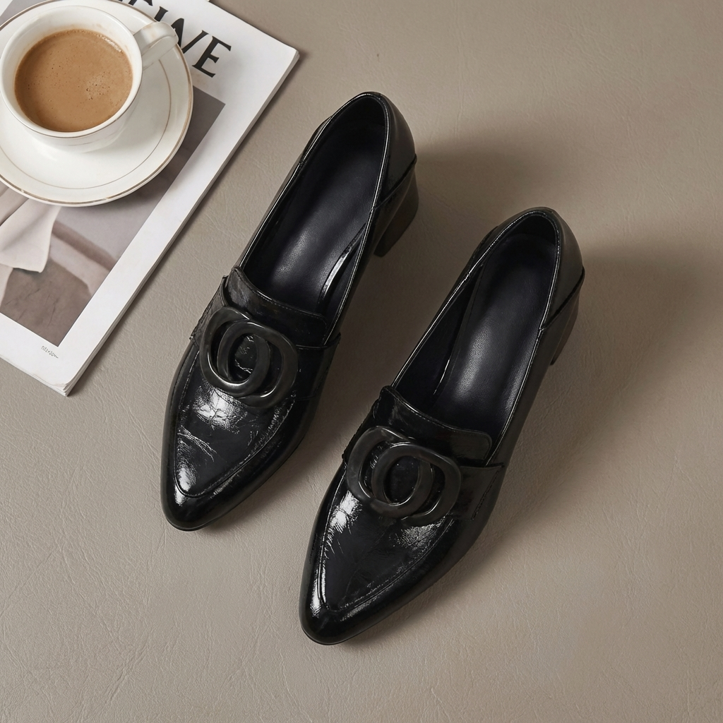 Talons Mocassins en Cuir Valora
