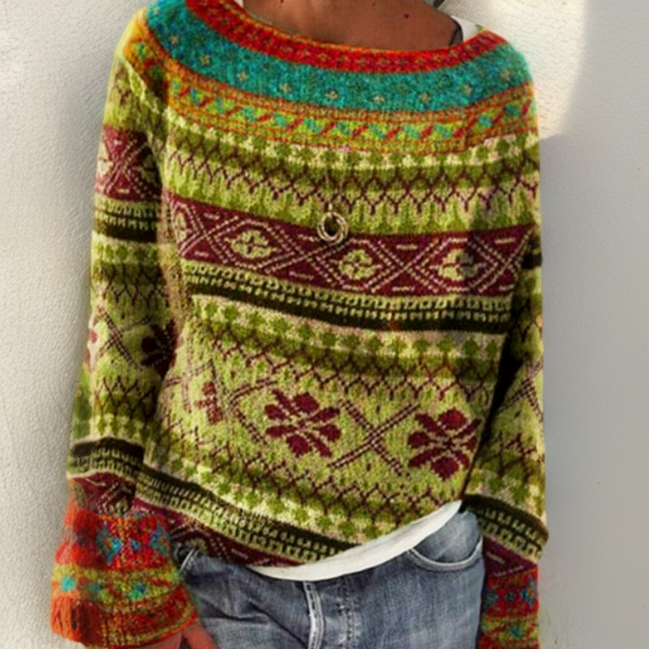 Penelope | Vintage Islandzki Sweter z Wełny